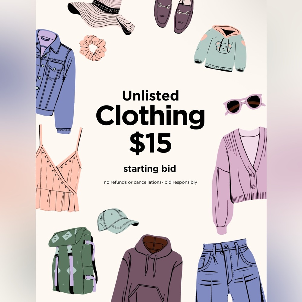 Unlisted clothing - starting bid $15